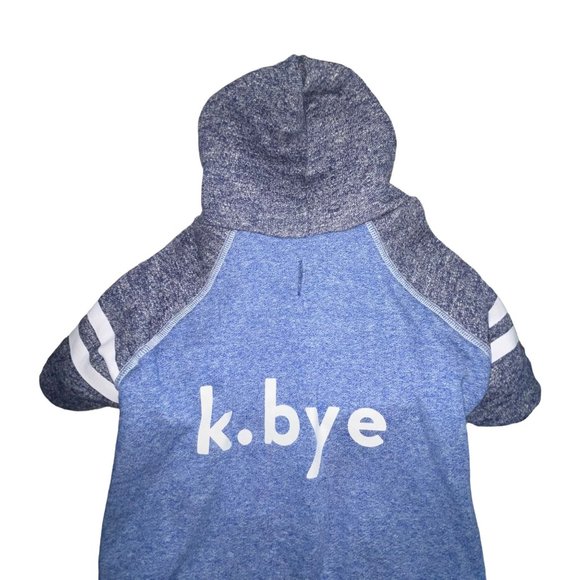 NWT Top Paw Blue K Bye Fleece Lined Hooded Pullover Sweatshirt Winter Dog L - Picture 2 of 6